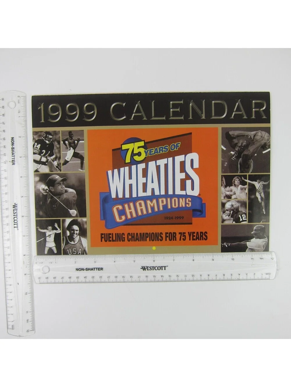 Vintage Wheaties Calendar 1999 Champions & Voting Poster 75 Years Of Champions